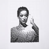 C.e t shirts pixel portrait pattern round neck pullover short sleeve for men and women