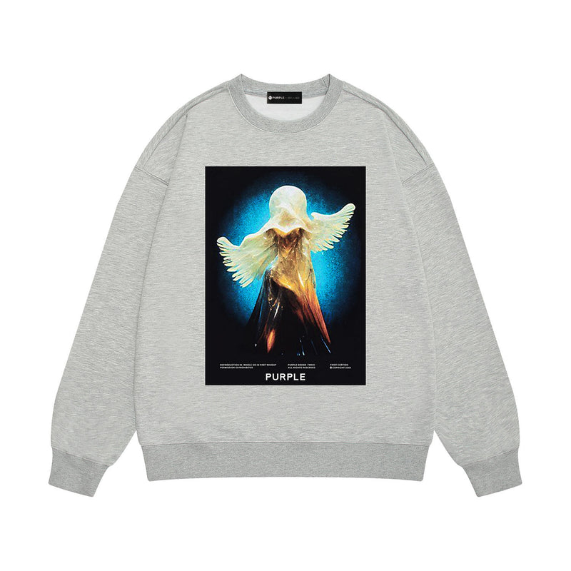 Purple Brand Sweatshirt Loose Crew Neck Sweater