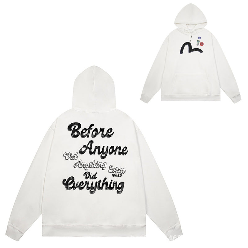 Evisu Hoodie Letter Print Male