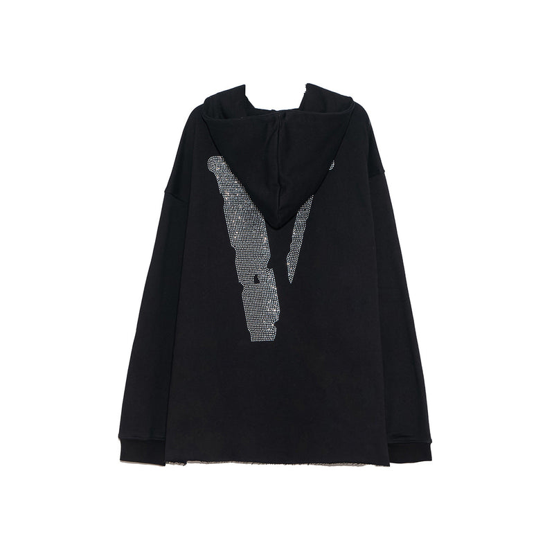 Vlone Hoodie Autumn Winter Hot Diamond Alphabet Hooded