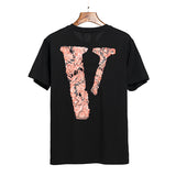 Vlone T Shirts European and American Fashion Brand Half Sleeve Men's and Women's Same Loose Short-Sleeved T-shirt