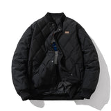 Men Vintage Jackets Loose Rhombus Cotton Vintage Baseball Jacket