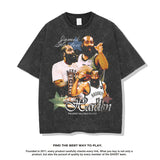Nba T Shirt Summer James Vintage Printed Short-Sleeved T-shirt Heavy