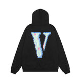 Vlone Hoodie autumn and winter mosaic big V letter pullover