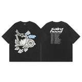 Mens Vintage T-Shirts Saint Michael High Street T-Shirt Washed and Old Short Sleeves