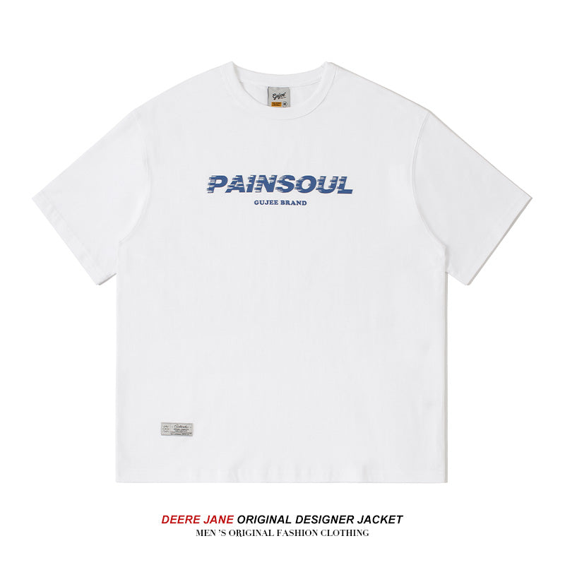 Men T-shirt Summer Cotton Short Sleeve Men's Loose Versatile Half Sleeve T-shirt