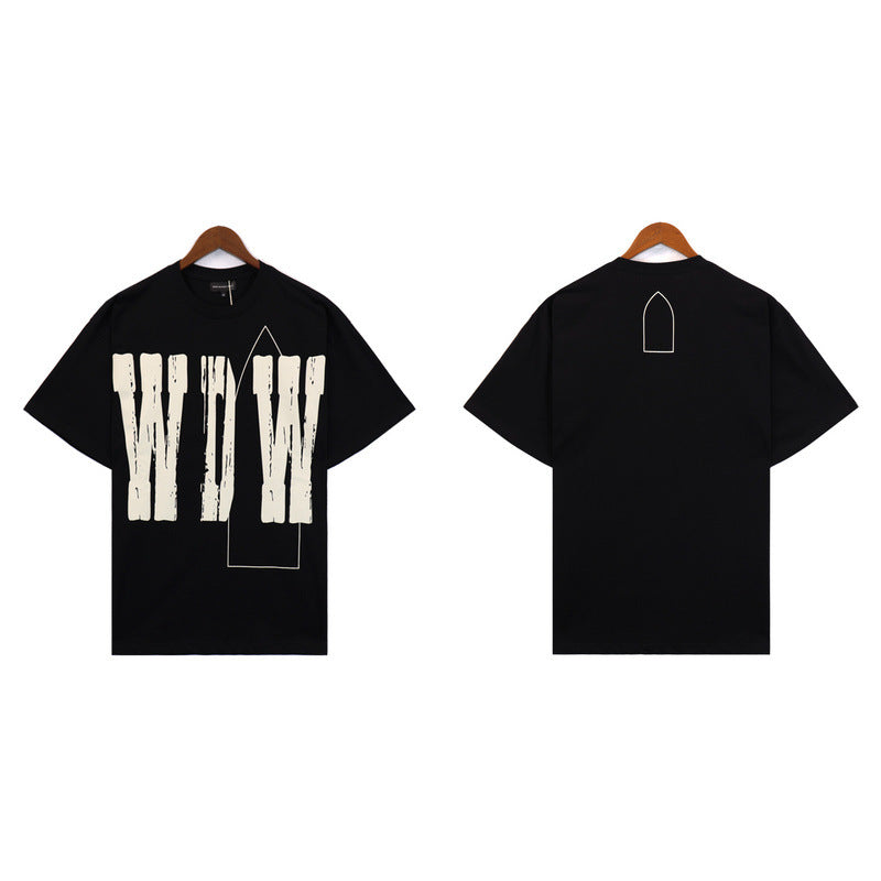 Who Decided War T Shirts Who Decided War Letter Short Sleeve Loose Pop Retro T-Shirt