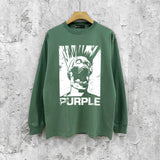 Purple Brand Long Sleeve T-Shirt Fashion Loose Long Sleeve Top