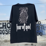 Mens Vintage T-Shirts fog Los Angeles battle short sleeve vintage wash do old loose