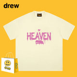 Drew T Shirts Smiley Face Letter Printing