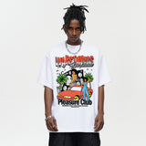 Vintage T-shirts Printed Short Sleeve T-Shirt Summer Casual Trend Brand Loose Cotton