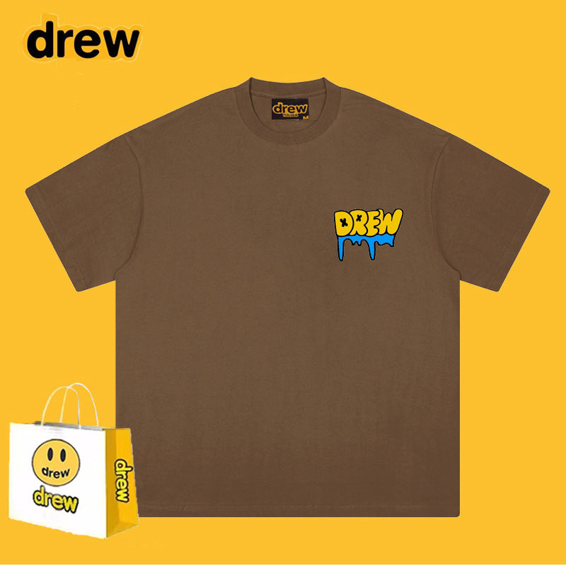 Drew T Shirts Cotton Short-Sleeved Printed T-shirt