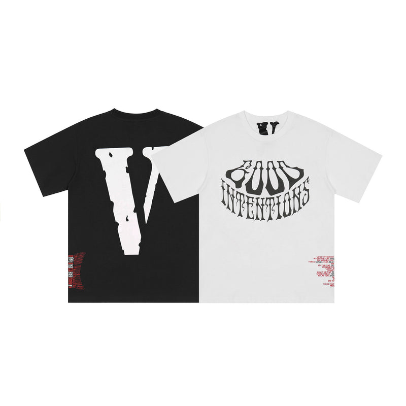 Vlone T Shirts Short Sleeve T-shirt Maychao Hip Hop Half Sleeve Couple