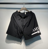 Amiri shorts drawstring slacks alphabet shorts