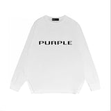 Purple Brand Long Sleeve T-Shirt Fashion Loose Long Sleeve Top