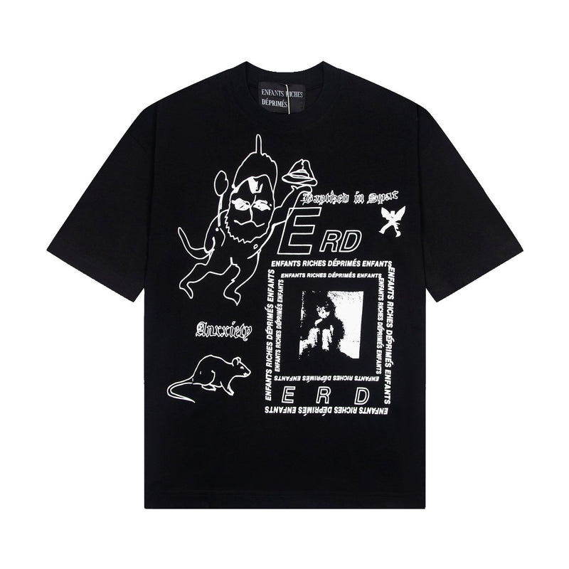 ERD T Shirts Short Sleeve Printed Loose Casual