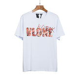 Vlone T Shirts European and American Fashion Brand Half Sleeve Men's and Women's Same Loose Short-Sleeved T-shirt