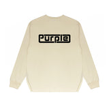 Purple Brand Long Sleeve T-Shirt Fashion Loose Long Sleeve Top