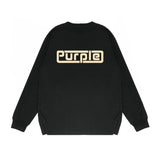 Purple Brand Long Sleeve T-Shirt Fashion Loose Long Sleeve Top