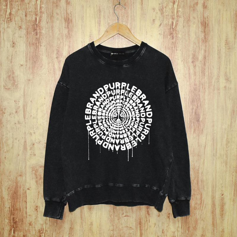 Purple Brand Distressed Sweatshirt Retro Vintage Crew Neck Sweater