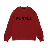 Purple Brand Sweatshirt Loose Crew Neck Sweater