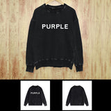 Purple Brand Distressed Sweatshirt Retro Vintage Crew Neck Sweater