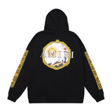 Amiri Hoodie AMI Sun Flower Letter Print Hooded Sweater for Men and Women