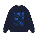 Purple Brand Sweatshirt Loose Crew Neck Sweater
