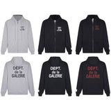 Gallery Dept Hoodie Alphabet Slogan Cardigan Hooded Sweater