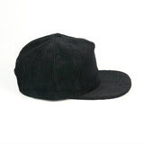 Trendy flat brimmed hat corduroy heattech