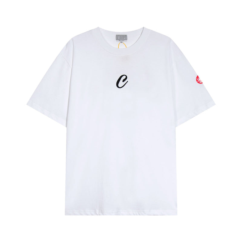 C.e t shirts creative stereoembroider round neck pullover short sleeve for men and women