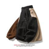 Men Jacket Color Matching Stand Collar Cotton-Padded Coat Men's Winter Loose