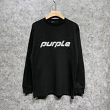 Purple Brand Long Sleeve T-Shirt Fashion Loose Long Sleeve Top