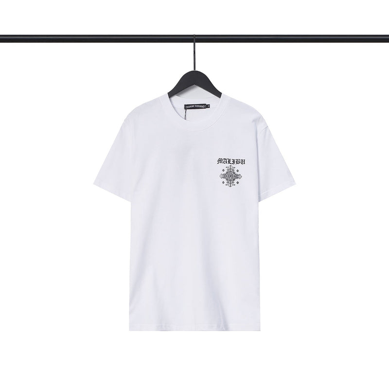 CHH Chrome Heart T Shirts Sanskrit Cross Horseshoe Letter Flower Short Sleeve T-Shirt