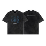 ERD T Shirts Cartoon Print Loose-Fitting Casual T-shirt Men