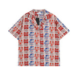 Rhude T Shirt Casual Short Sleeve Shirt Men's and Women's Shorts Shirt