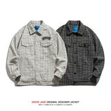 Men Jacket Spring Knitted Turn-down Collar Coat Men's Loose All-Matching