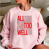 Vintage All Too Well Sweatshirt Eras Tour Mindnight Hoodie