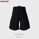 MIJKO Mens Shorts Irregular Casual Unisex Shorts