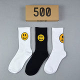 Men socks spring and summer drew smiley face