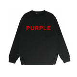 Purple Brand Long Sleeve T-Shirt Fashion Loose Long Sleeve Top