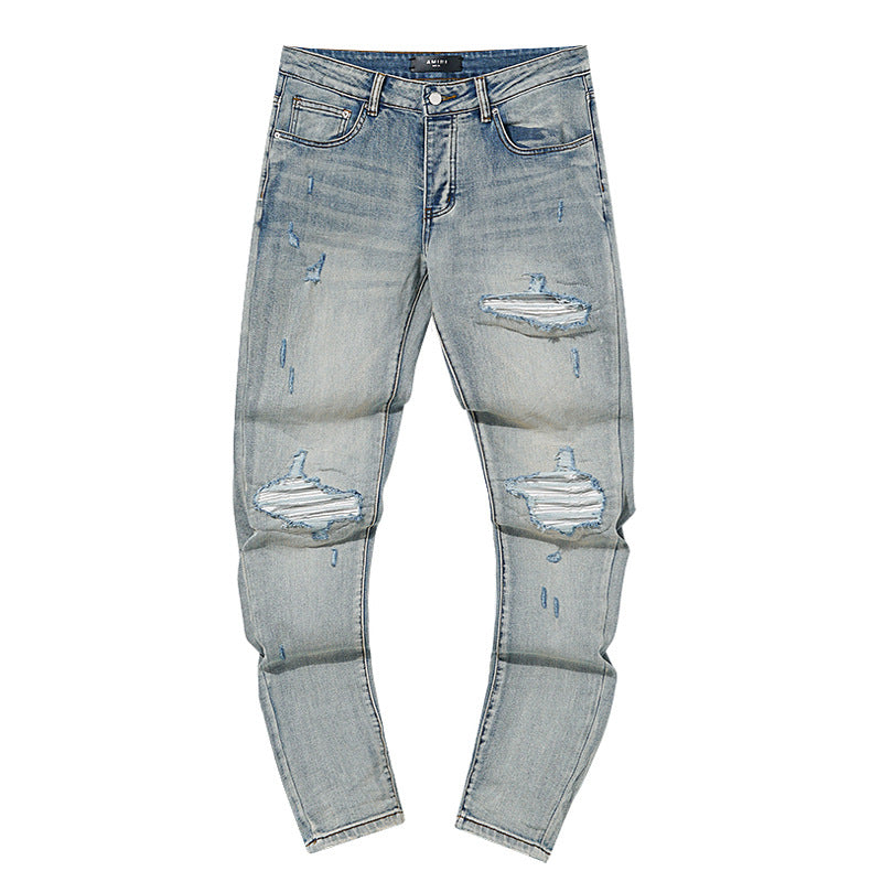 Amiri Jeans Ripped Patch Slim-Fit Stretch Slim-Fit Jeans