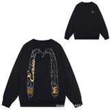 Evisu Sweatshirts Printed Men's and Women's Loose Sweater