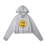 Drew House Hoodie Classic Logo Short Hoodie For Girls