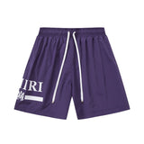 Amiri shorts drawstring slacks alphabet shorts