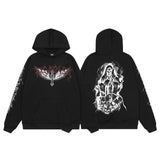 Hellstar Hoodie Lightning Wings Printing Skull
