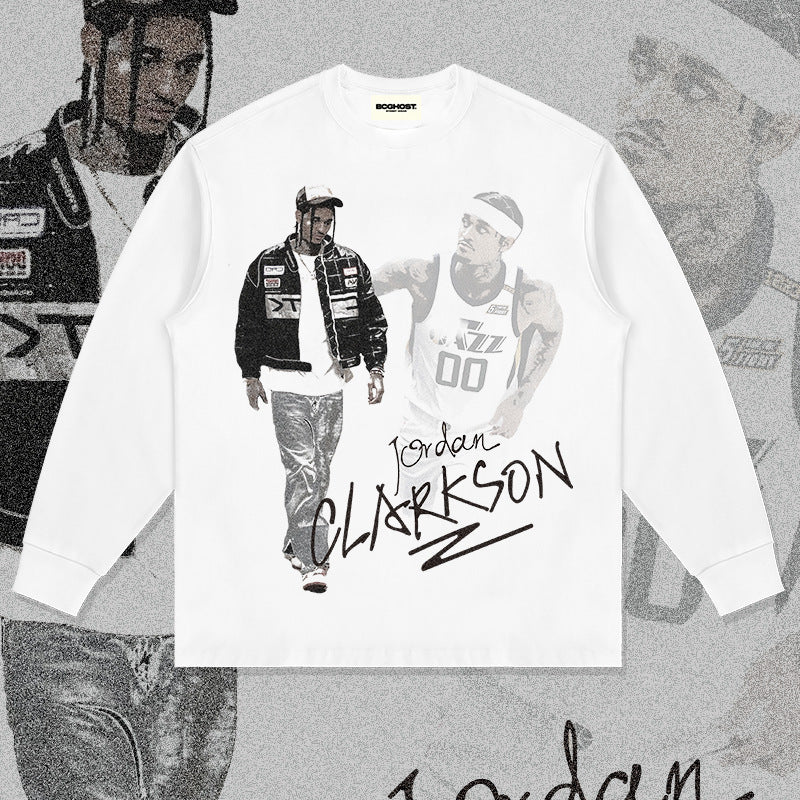 Nba Long Sleeve Shirt Men and Women Cotton Loose