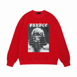 Purple Brand Sweatshirt Loose Crew Neck Sweater