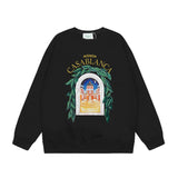 Casablanca Long sleeve T-shirt Crew neck loose terry sweater