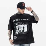 ERD T Shirts Melancholy Boy Gothic Printed Short Sleeve T-shirt Men and Women